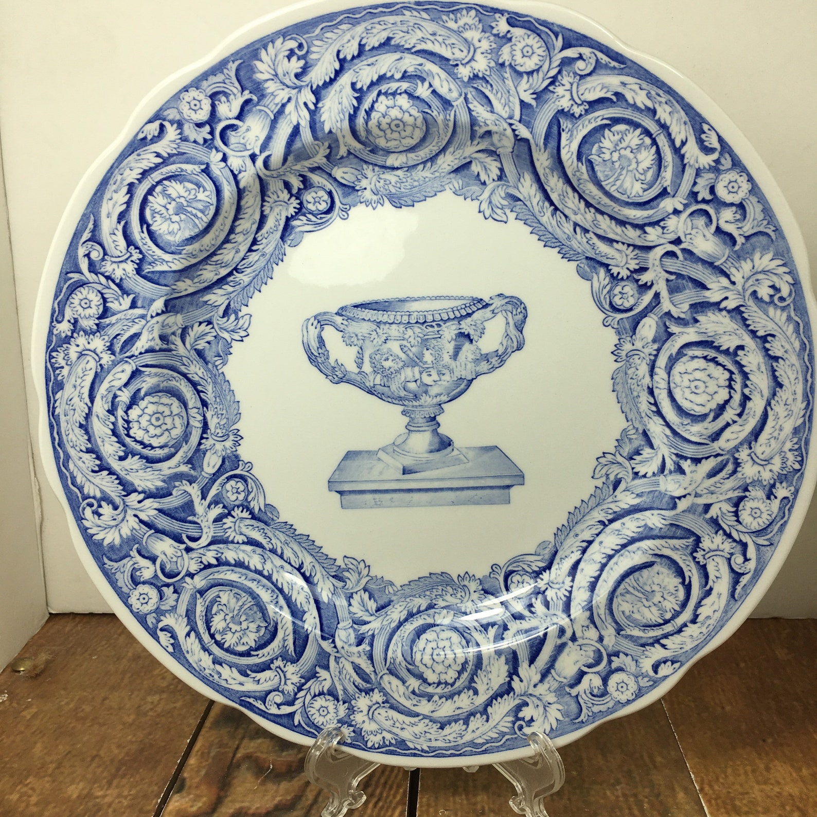 Spode Blue Room Collection Warwick Vase Blue Plate Etsy
