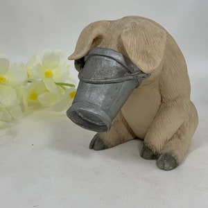 Vintage Pig Figurine, Piggin’ Hell Figurine by David Corbridge, pig lovers, pig collectors