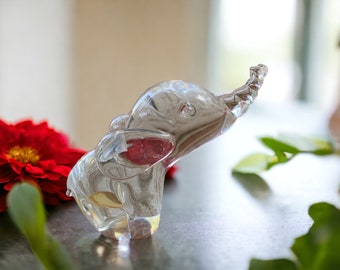 Glas Elefant Skulptur von FM Konstglas aus Ronneby, Schweden