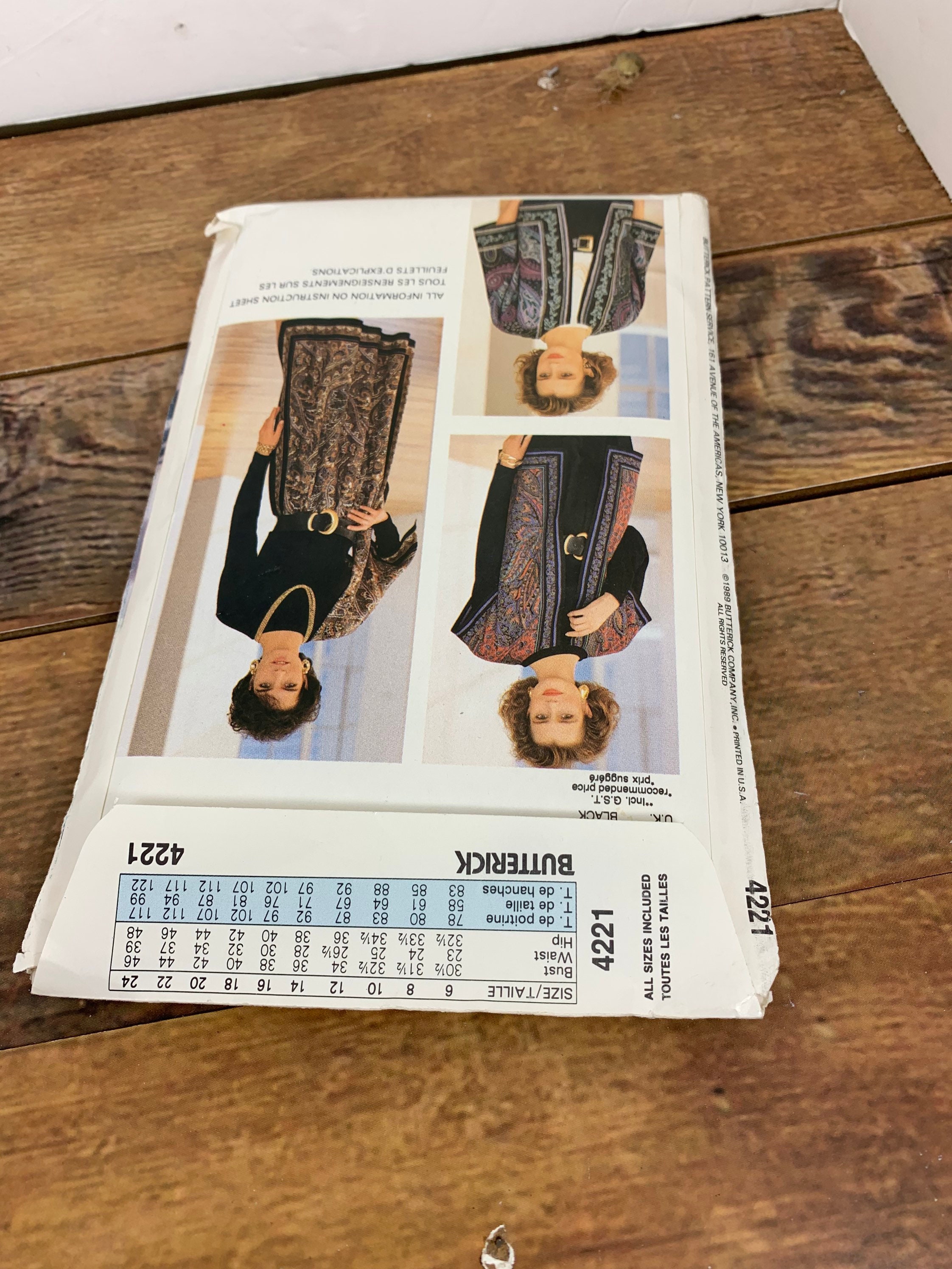 Vintage Sewing Pattern, Dress Pattern Butterick 4221 - Skirt Pattern ...