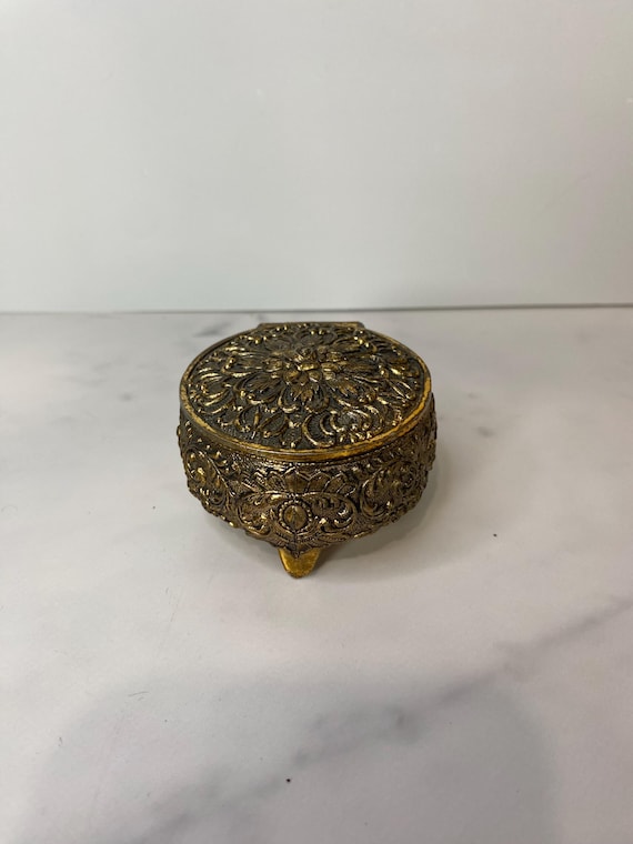 Vintage Footed Trinket or Jewelry Box