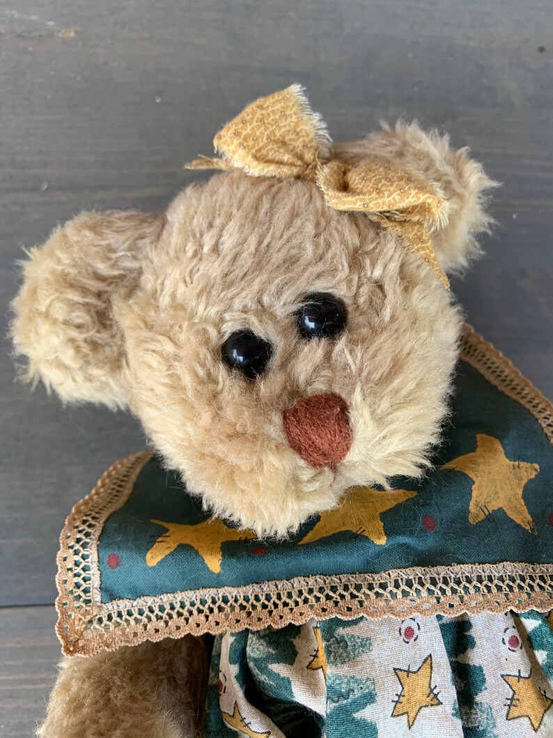 Vintage Brown Teddy Bear With Jointed Limbs and Plush Stuffed Body - Etsy