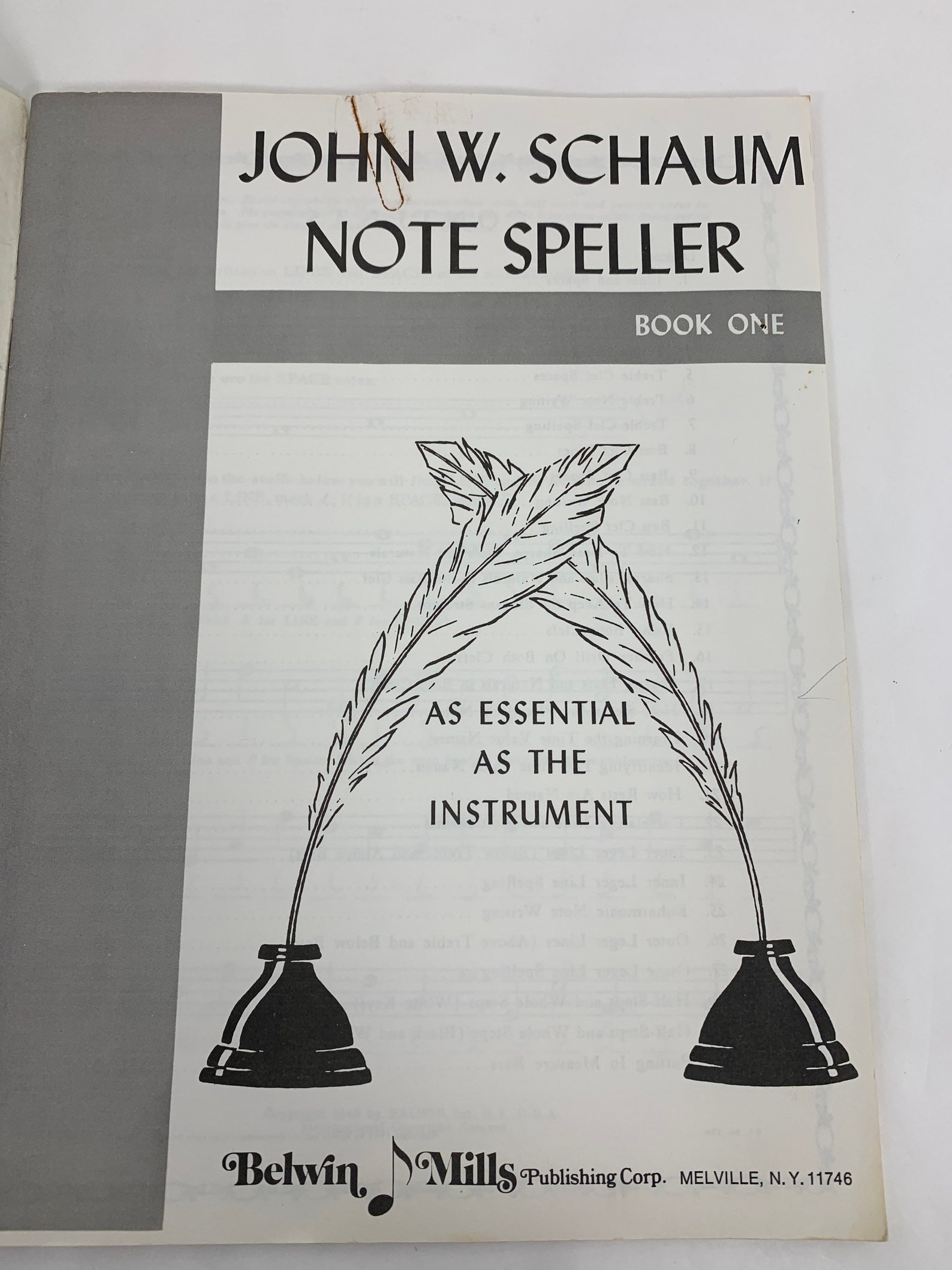 Music Instruction Book John W Schaum Note Speller Book One Etsy