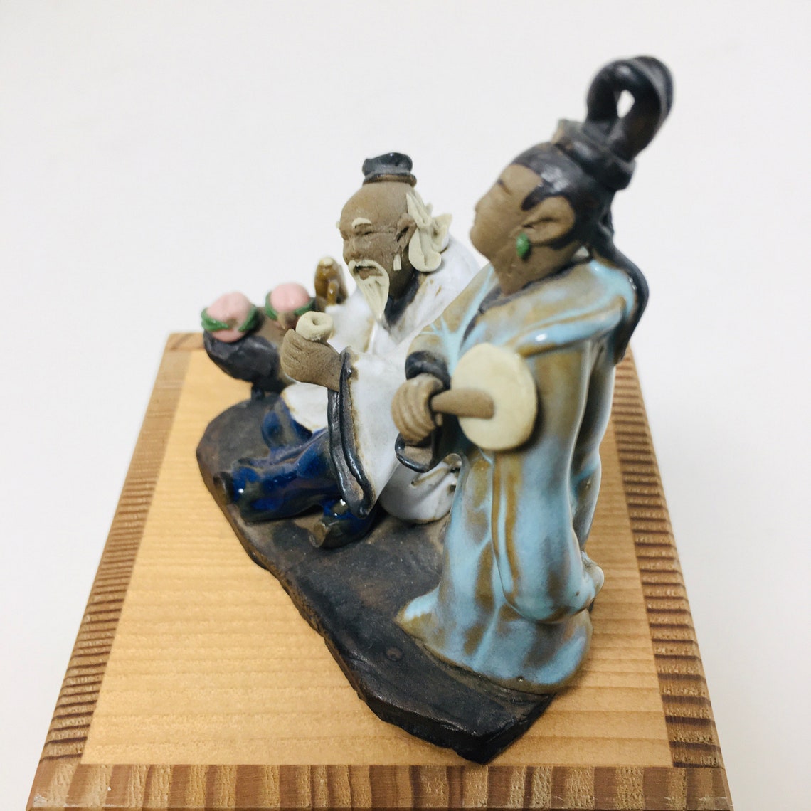 Asian Mudmen Figurine Two Wise Men Etsy Australia