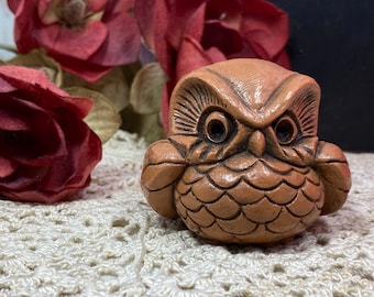 ヴィンテージ 10インチ 白塗り 手彫り 木製 フクロウ 置物 - Etsy 日本