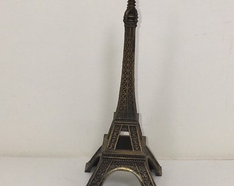 Statue vintage de la Tour Eiffel, Miniature Métal Paris Tour Eiffel Figurine Décoration