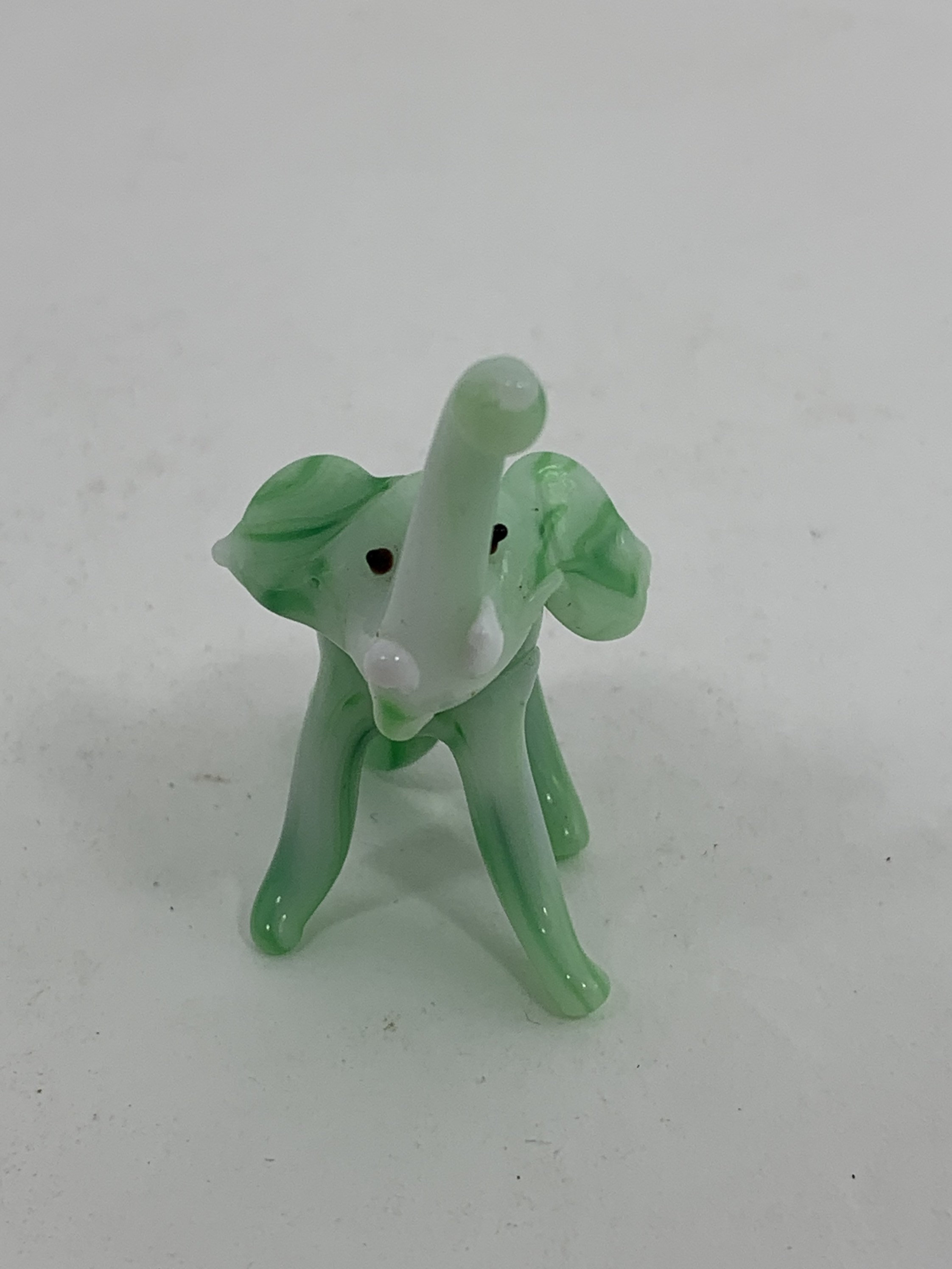 Hand Blown Glass Elephant Figurine Glass Elephant Figure Etsy UK