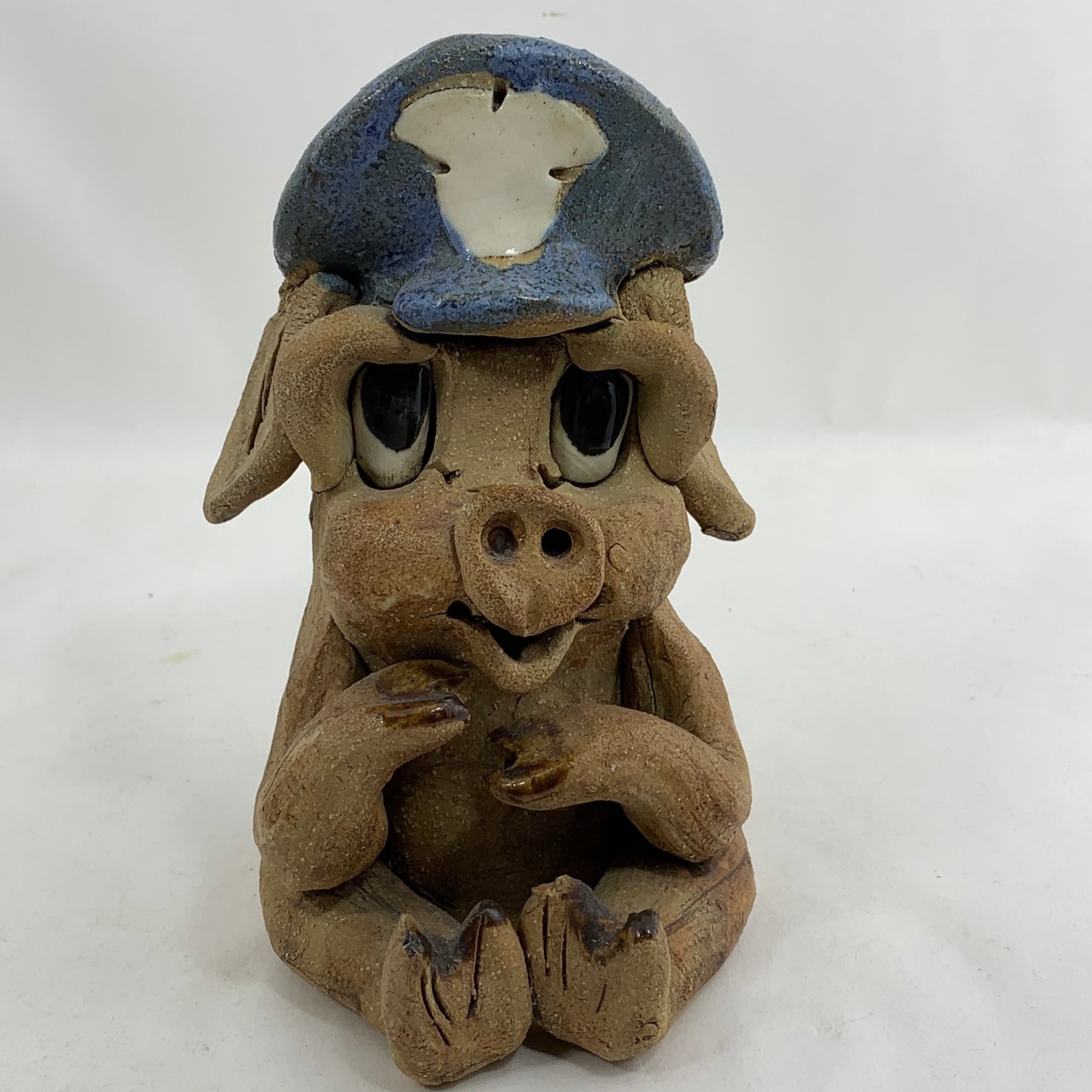 Vintage Hindt Carved Clay Sculpture Police Officer Pottery Etsy