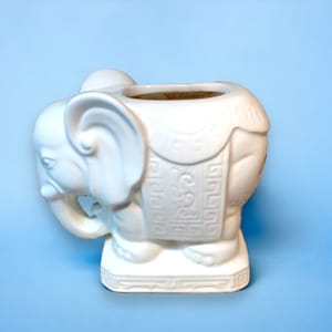 Olifant figuur plantenbak, sappige plantenbak, dierenplanter, vintage