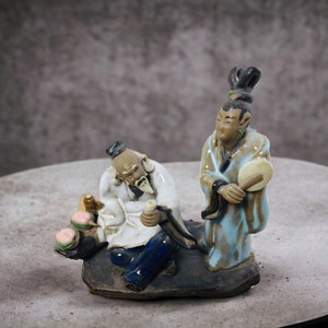 Asian Mudmen Figurine Two Wise Men