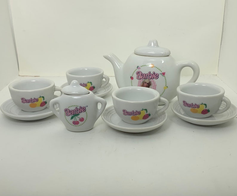 Vintage Porcelain Barbie Tea Set by Chilton Toys - Etsy