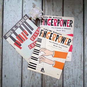 John W. Schaum Klavierkurs Bücher - Pop Klavierkurs Band 2 , FINGERPOWER Für Klavier oder Orgel Band 1, FINGERPOWER Für Klavier oder Orgel Band 2