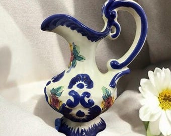 ヴィンテージ ポルタ チェリ スペイン製花瓶、小さな陶器製花瓶