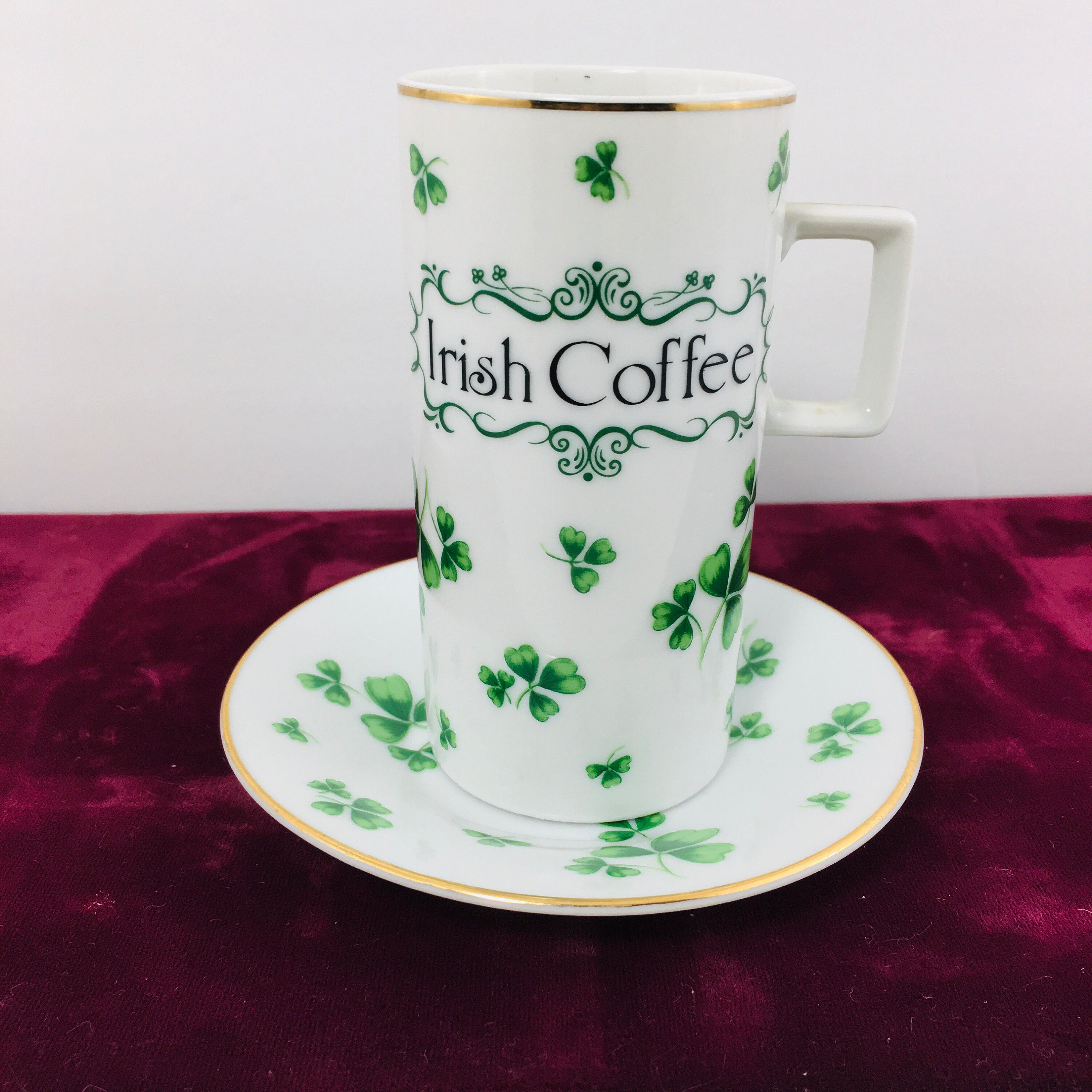 Vintage Lefton Handpainted Irish Shamrock Coffee Cup Mug & Etsy
