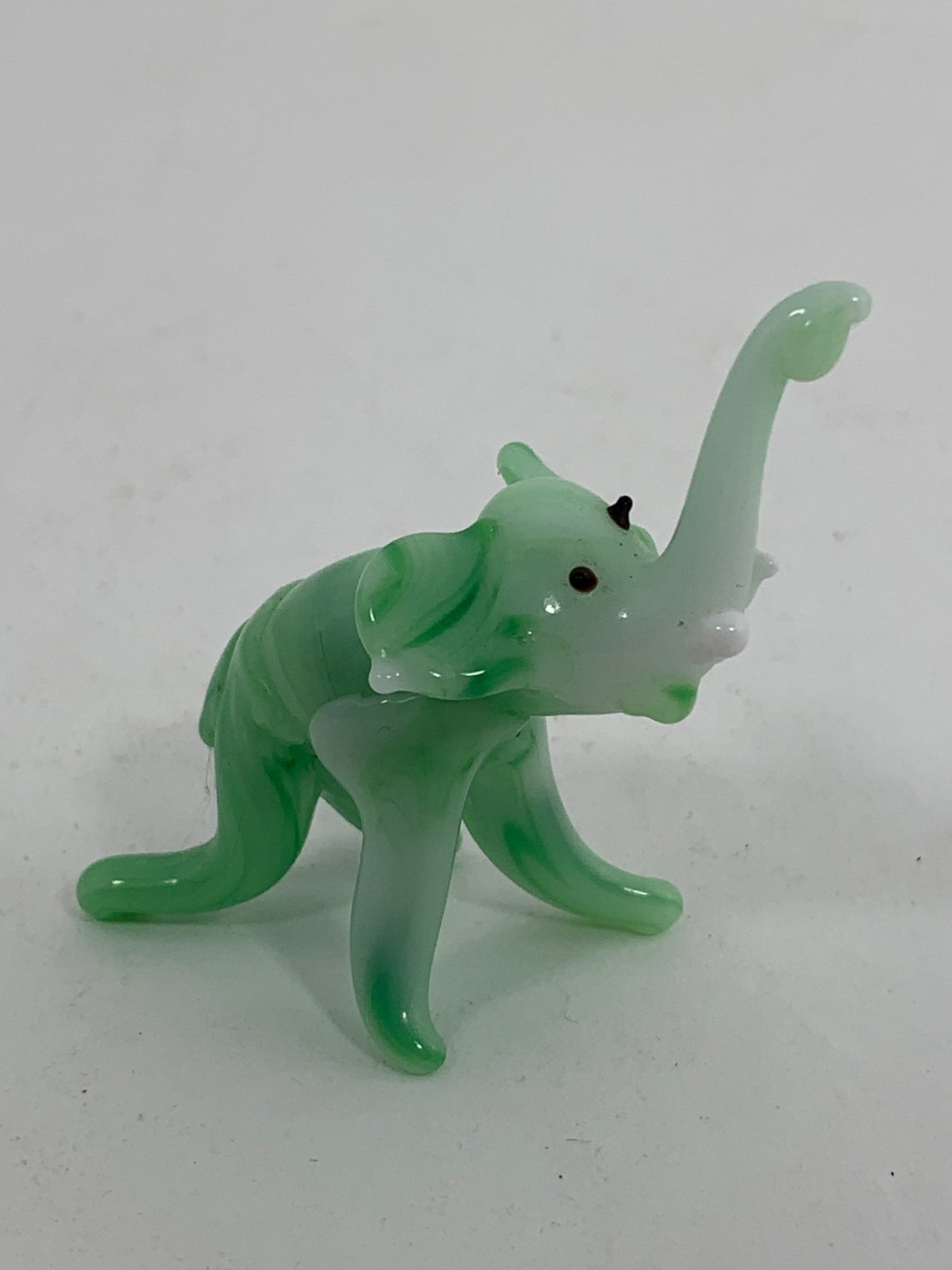 Hand Blown Glass Elephant Figurine Glass Elephant Figure Etsy UK