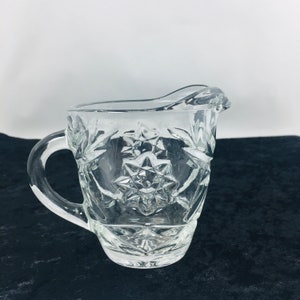 Star of David Clear Glass Creamer