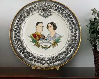 Royal Winton King George VI & Queen Elizabeth Canada 1939 Commemorative Plate