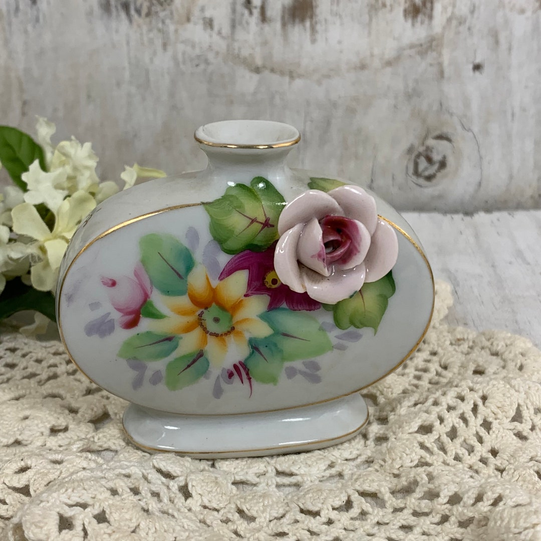 Vintage Hand Painted Porcelain Bud Vase, Occupied Japan, Miniature ...