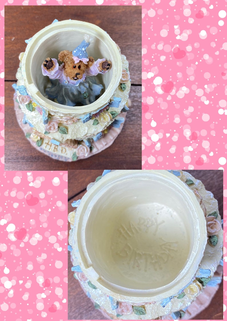 Boyds Bears Birthday Figurine - Bailey’s Frosted Cottage (2001) image 2