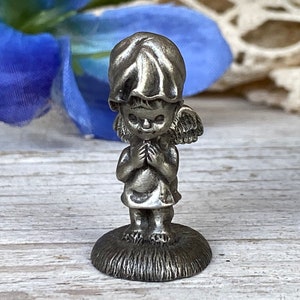 Zinn Engel Figur von Betsey Clark, Hallmark Cards 1975, Little Girl Angel