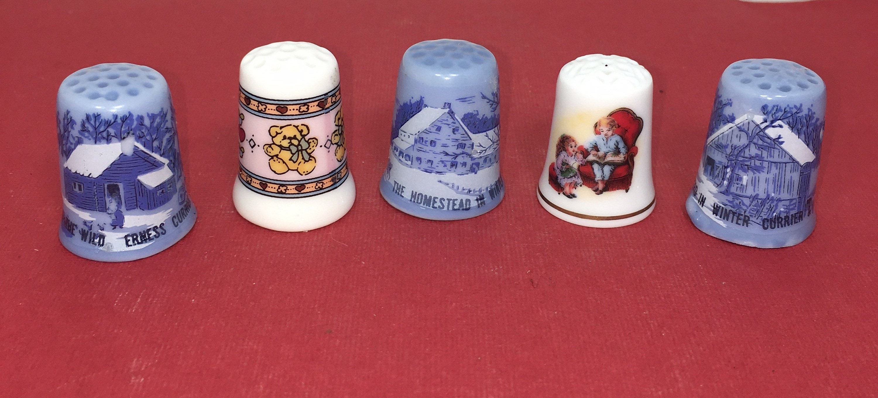 Collectible Thimbles Five Decorative Thimbles Etsy Canada
