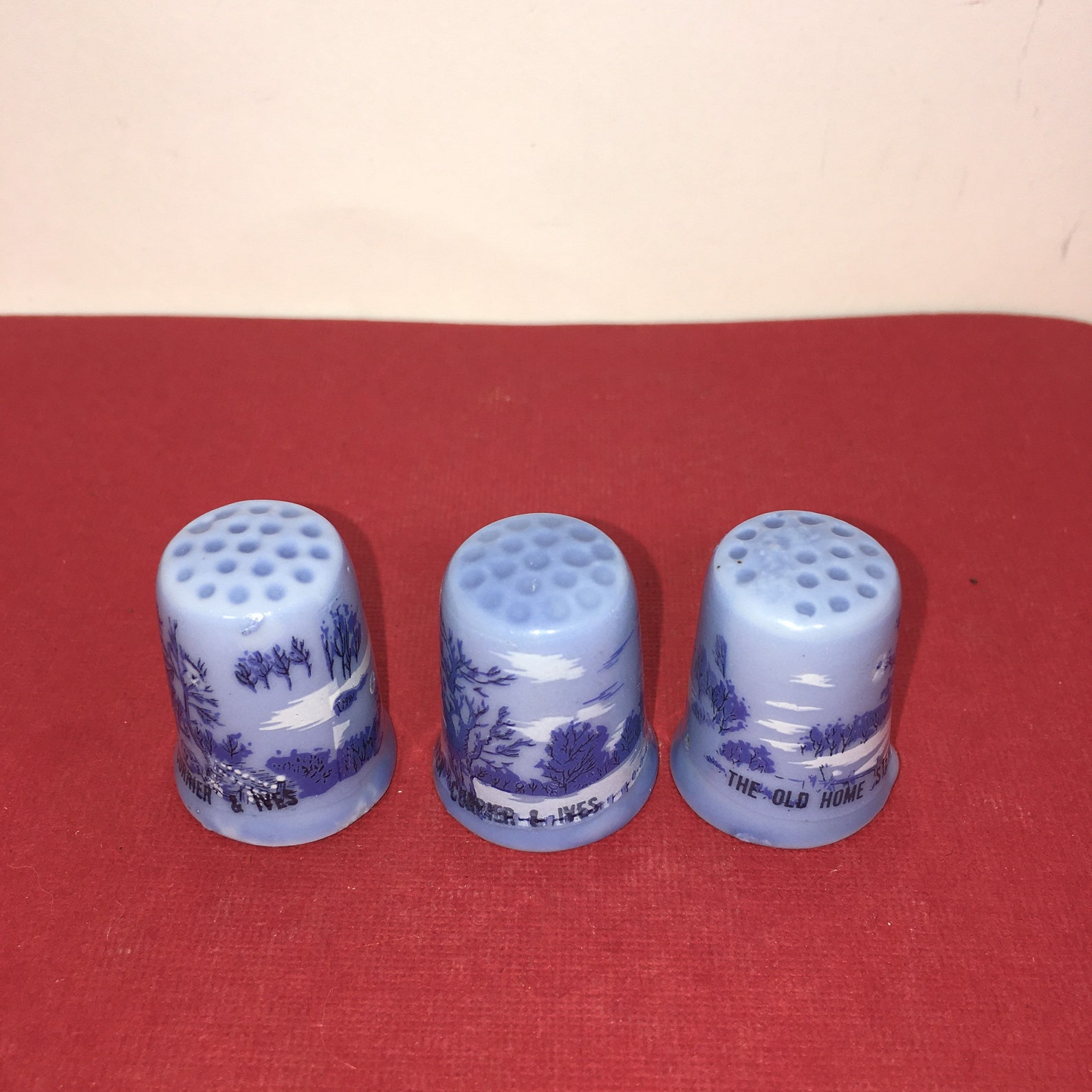 Collectible Thimbles Five Decorative Thimbles Etsy
