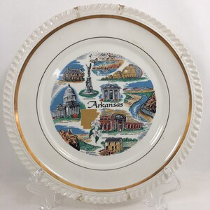 Arkansas Souvenir Plate Collectible State Plates, State Souvenir Plate, Plate Wall
