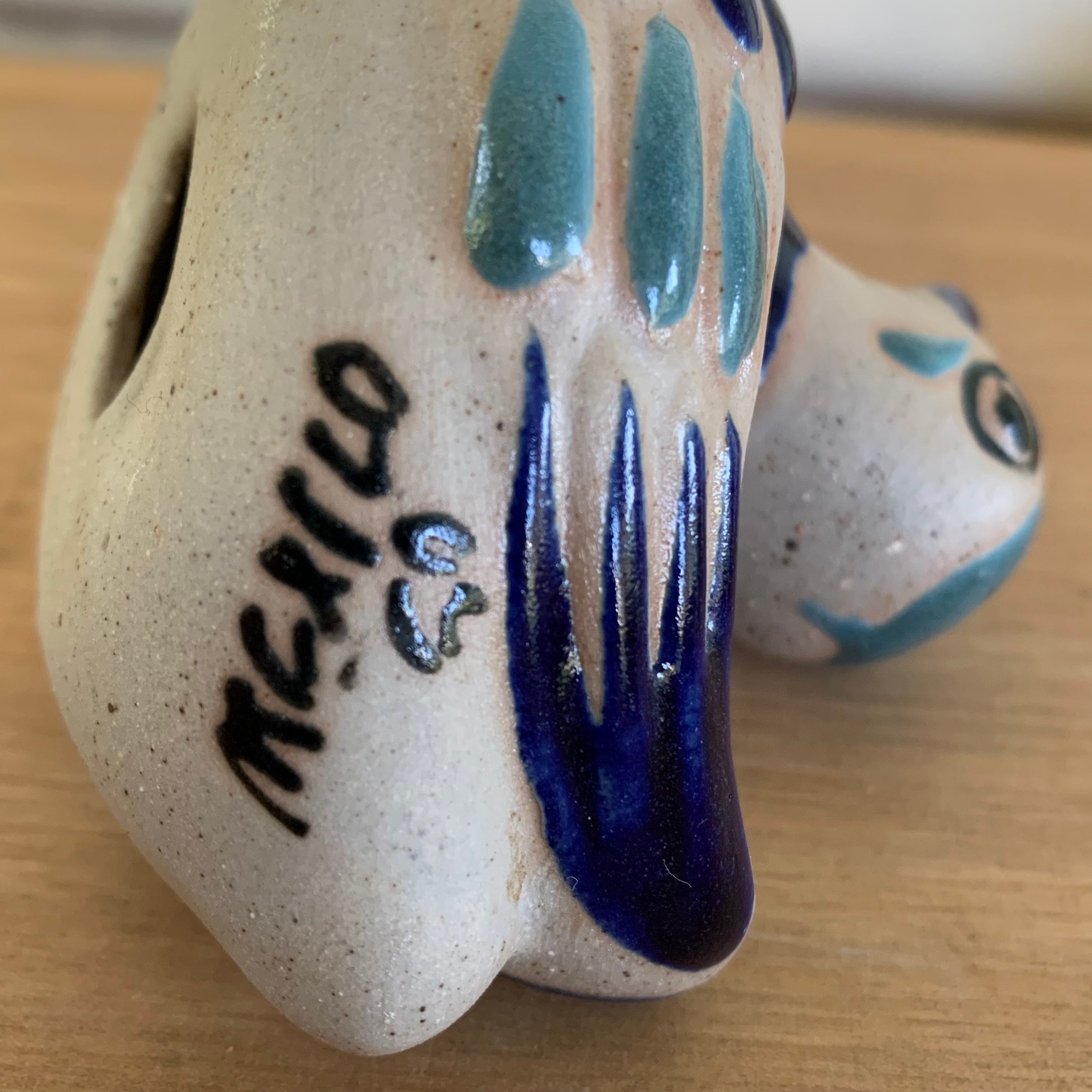 工芸品 Tonala pottery bird Mexican Tonala Pottery Hand Painted Bird | Chairish