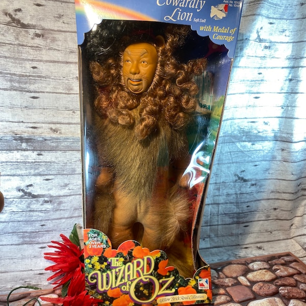 Vintage Wizard of Oz Cowardly Lion Doll by Trevco - NIB