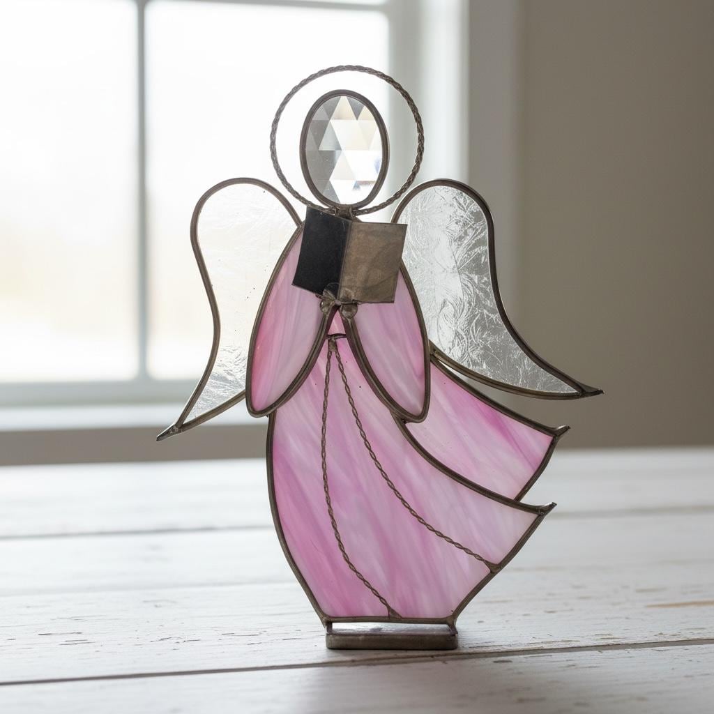 Vintage Stained Glass Angel - Etsy