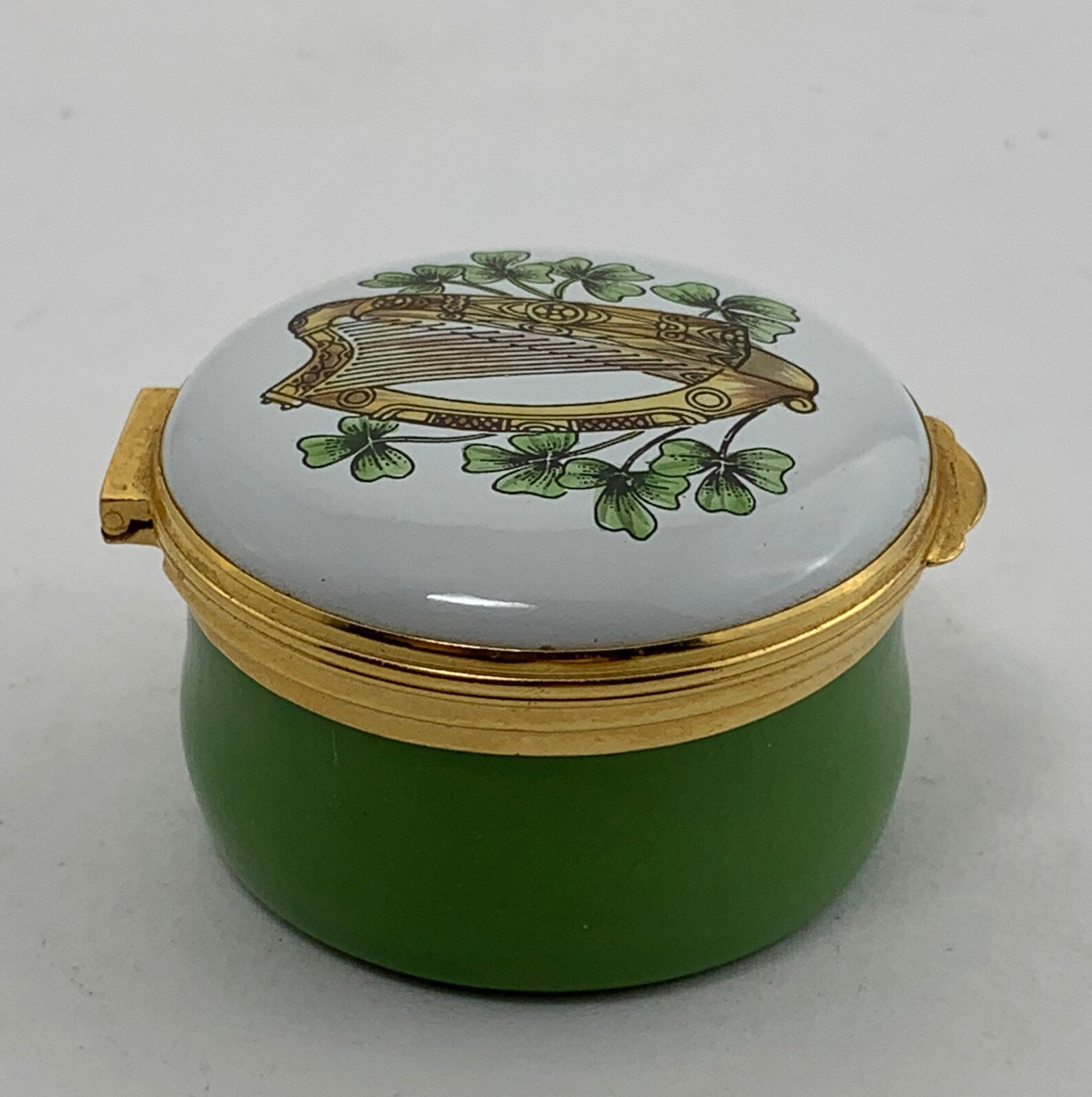 Crummles Enamel Irish Design Trinket Box Pill Box White & Etsy