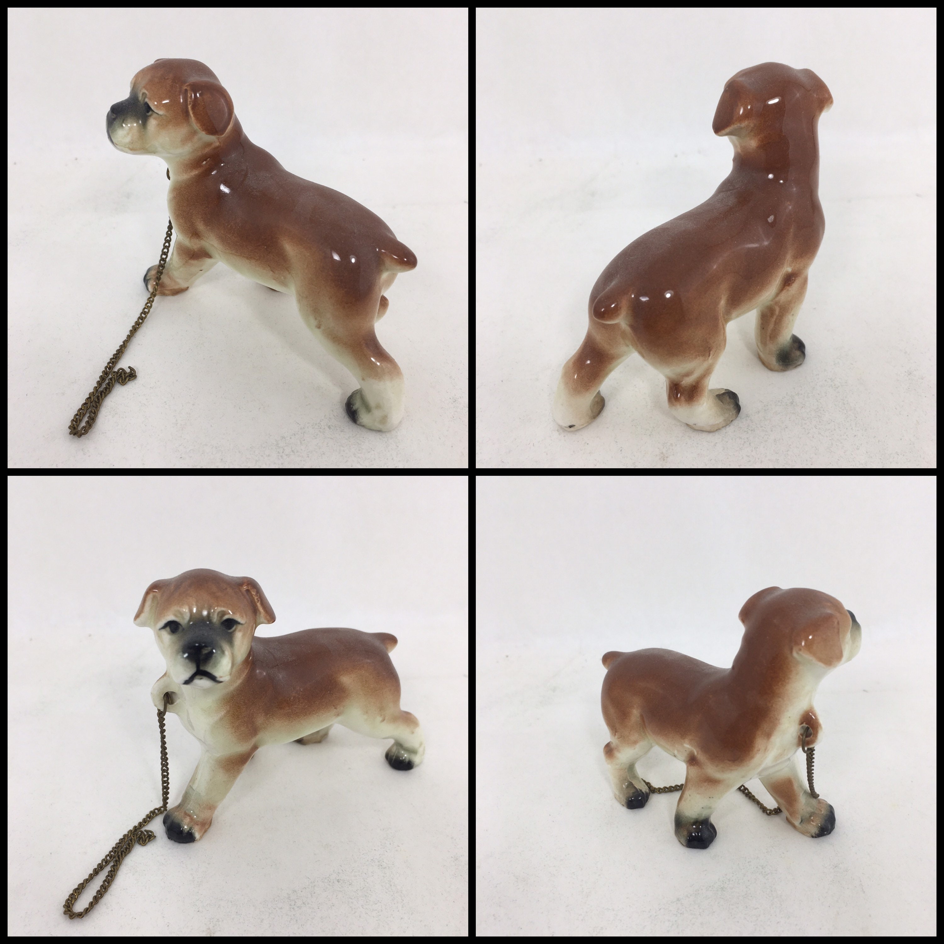 ヴィンテージ ボクサー犬 置物 - 日本製陶器製犬 - Etsy 日本