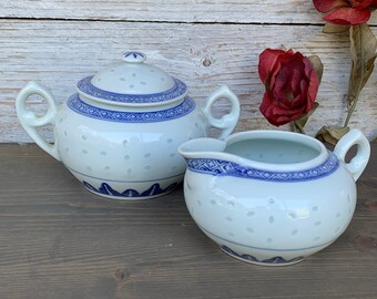 Vintage Set De Porcelana China Azul Y Blanco Vintage Set De Porcelana China Azul Y Blanco