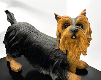 Vintage Yorkshire Terrier Figurine - Yorkie Dog Figurine - Gift for Dog Lovers