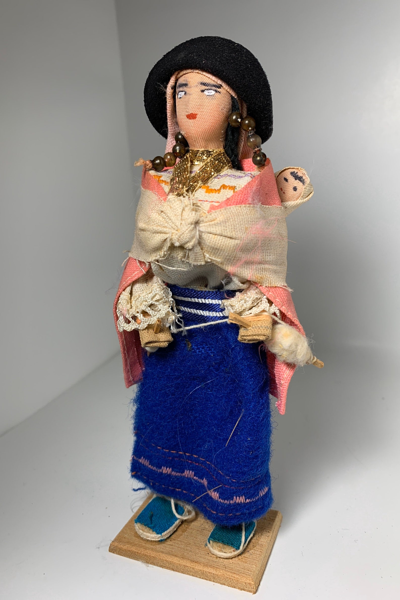 Vintage Wood Ecuadorean Souvenir Dolls Quito Ecuador Etsy