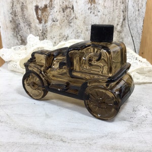 Avon Car Cologne Bottle, Vintage Avon Amber Brown Antique Car Roadster