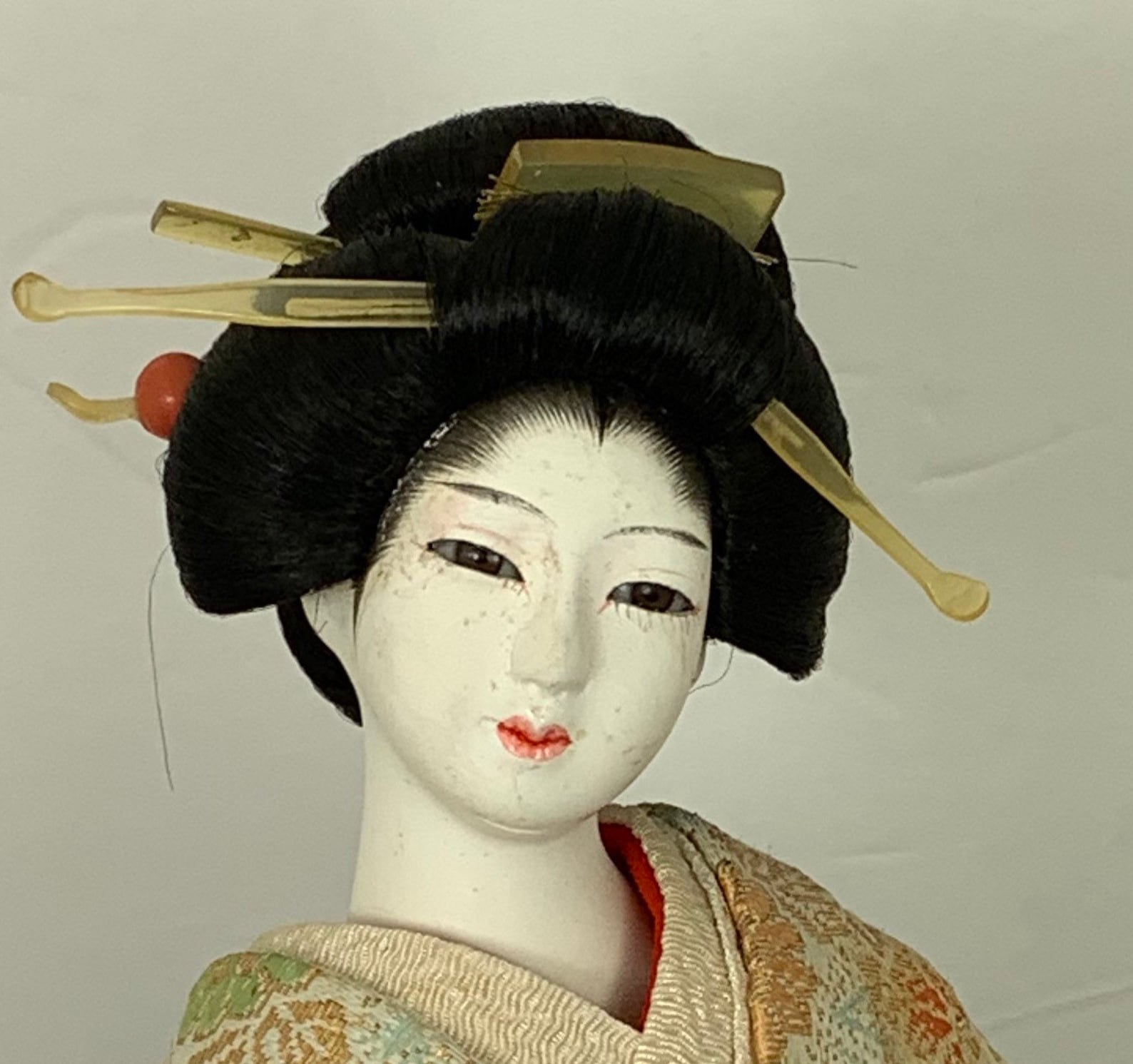 Vintage Japanese Kyoto Geisha Girl Doll With Parasol Fan and Etsy