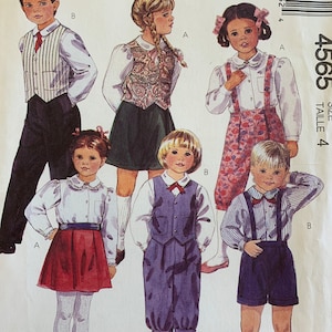 Vintage Patterns, Sewing Patterns McCall’s, Children’s vest skirt pants knickers and shorts uncut Pattern 4565, vintage Children’s clothes