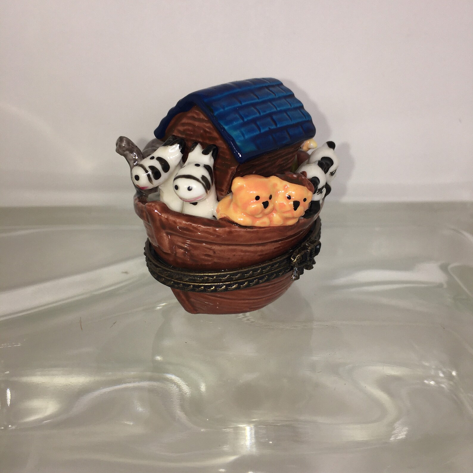 Noahs Ark Trinket Box with Miniature Dove Etsy