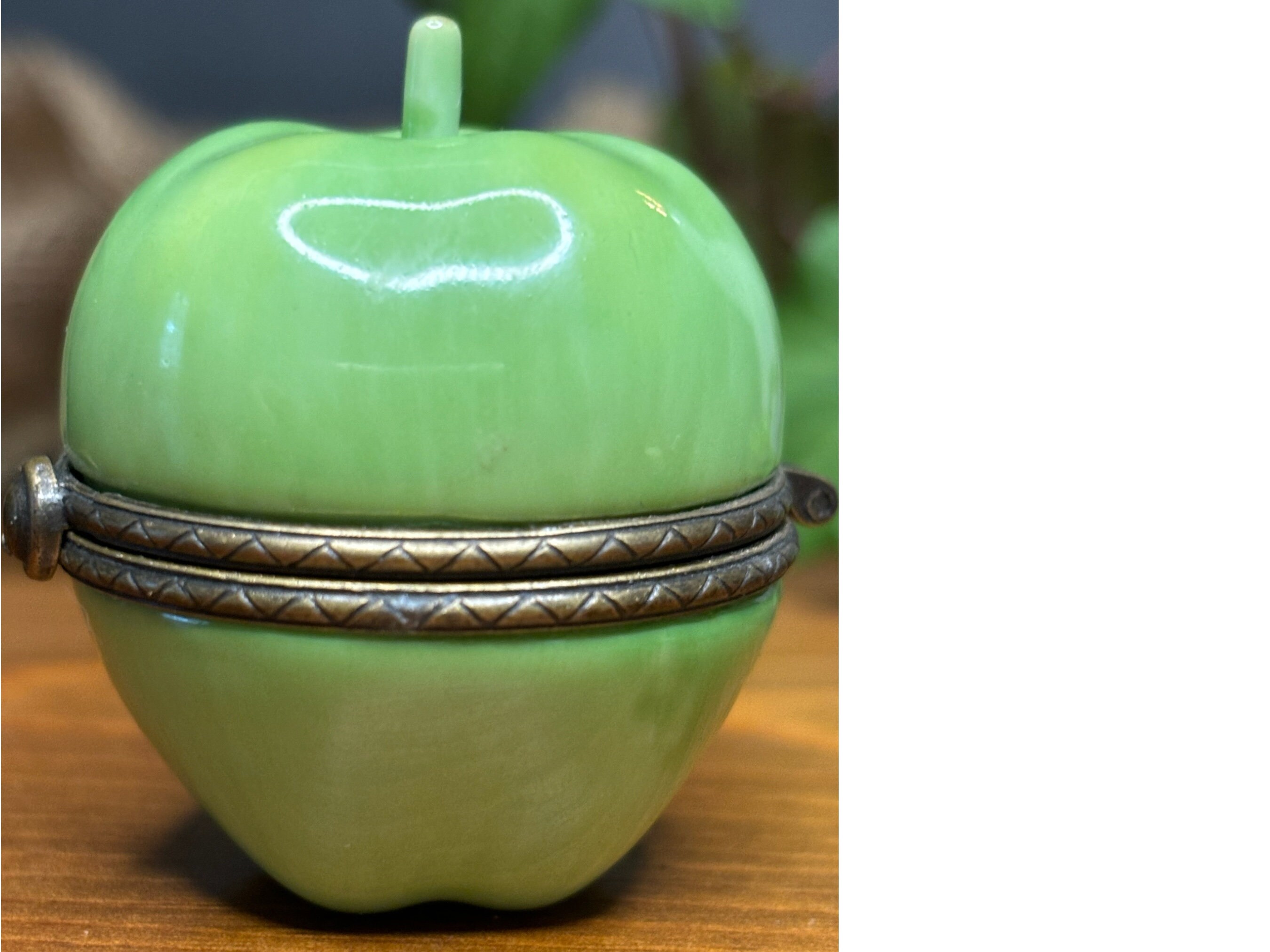 Blenko Glass Apple - Antique Green - 5
