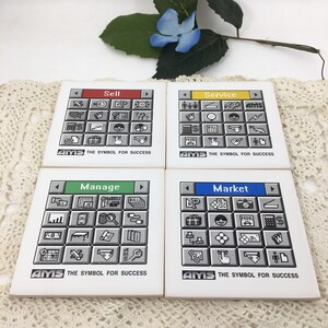 AMS The Symbol For Success Decorative Tiles Square Coaster Set