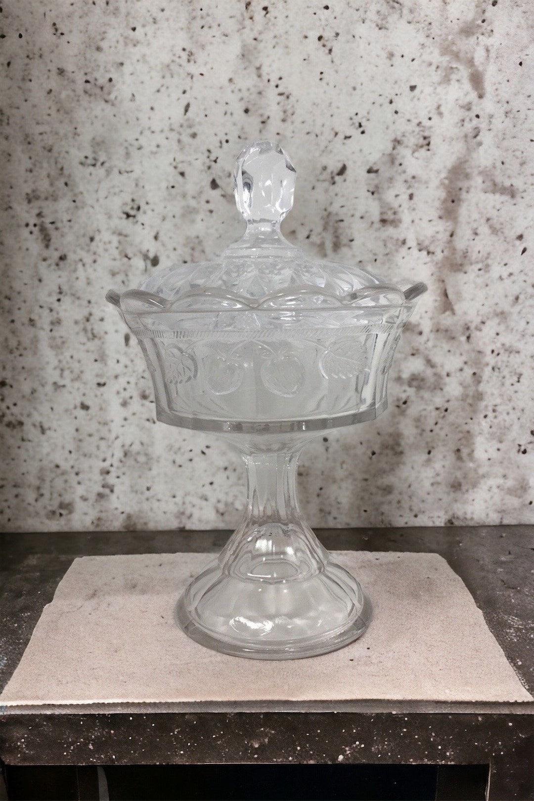 Glass Compote Candy Dish on Pedestal - Etsy