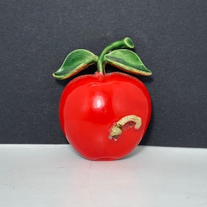 Apple Brooch Original by Robert - An Apple A Day - Teacher Appreciation