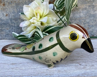 Mexican Tonala Pottery Bird Figure made in Mexico, vintage