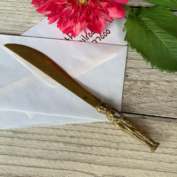 Antique Brass Letter Opener Etsy