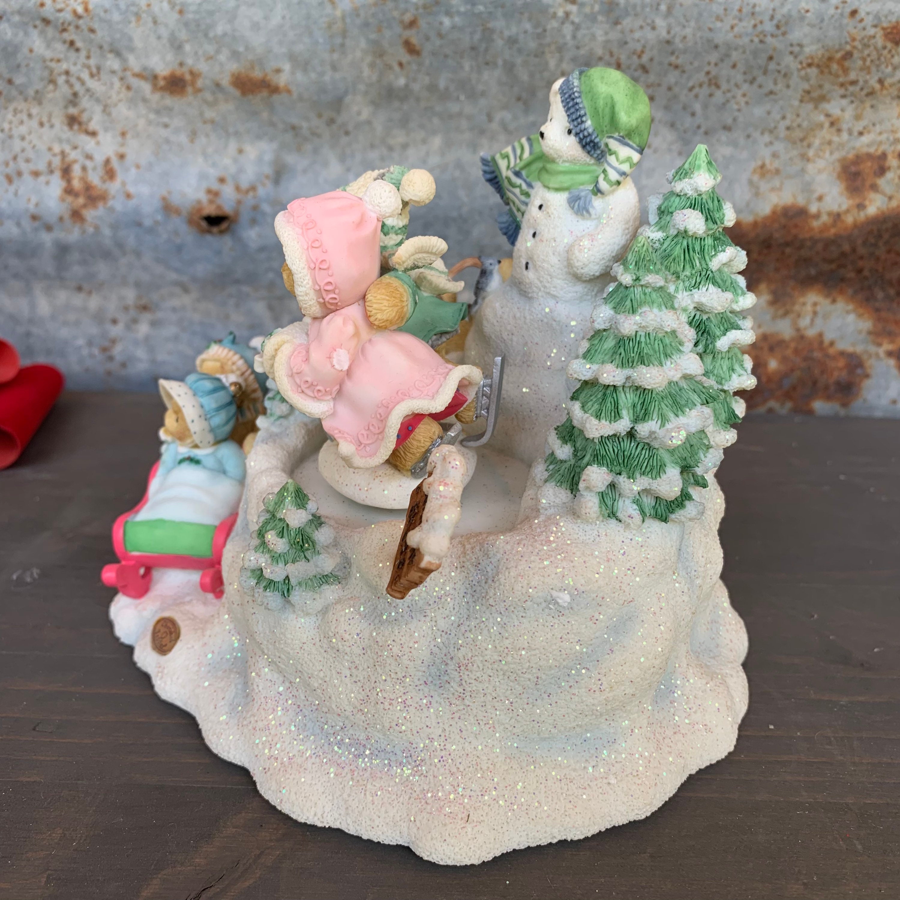 Cherished Teddies Music Box Skater's Waltz Action Musical 105592