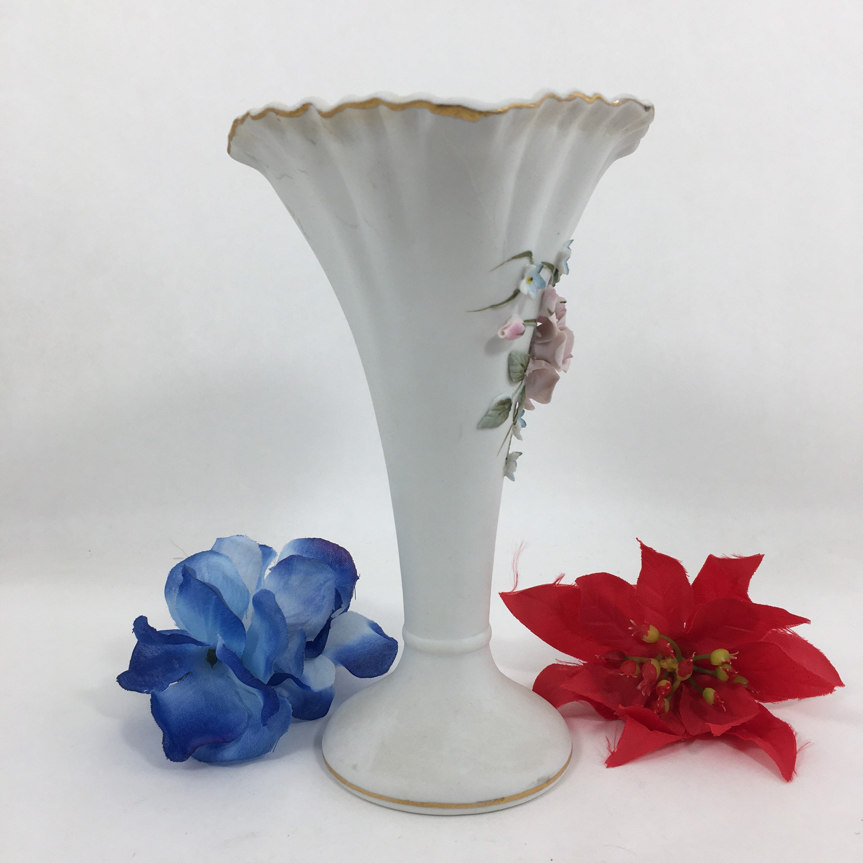 Lefton Pink Rose Trumpet Vase Vintage Home Decor - Etsy