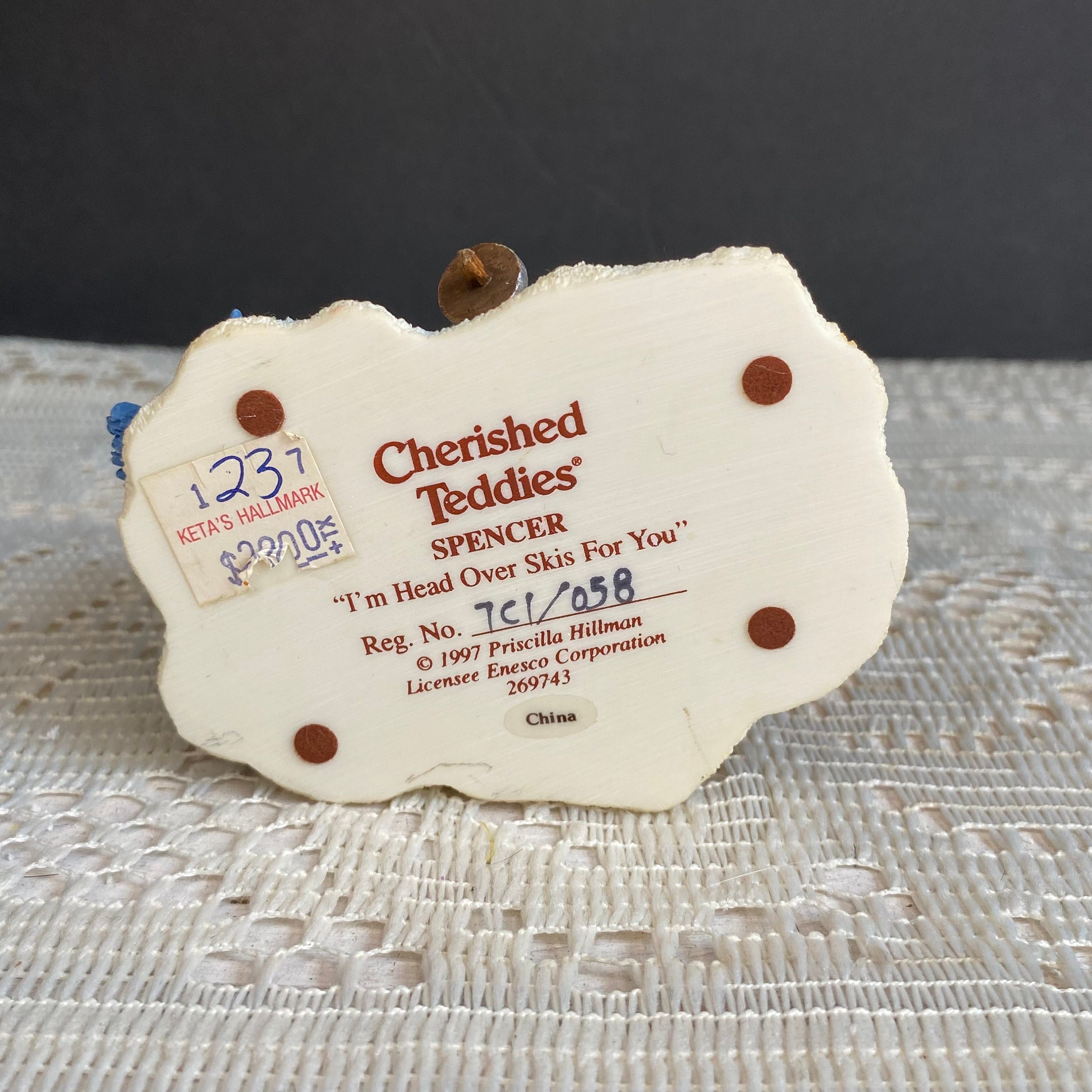 CHERISHED TEDDIES Spencer - I'm Head Over Skis for You - #269743