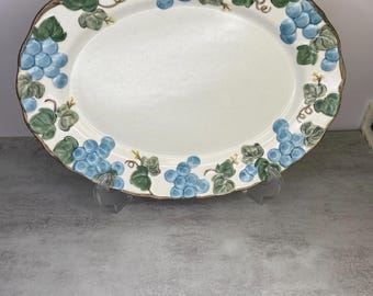 Bandeja para servir Metlox Poppytrail con diseño de uvas esculpidas