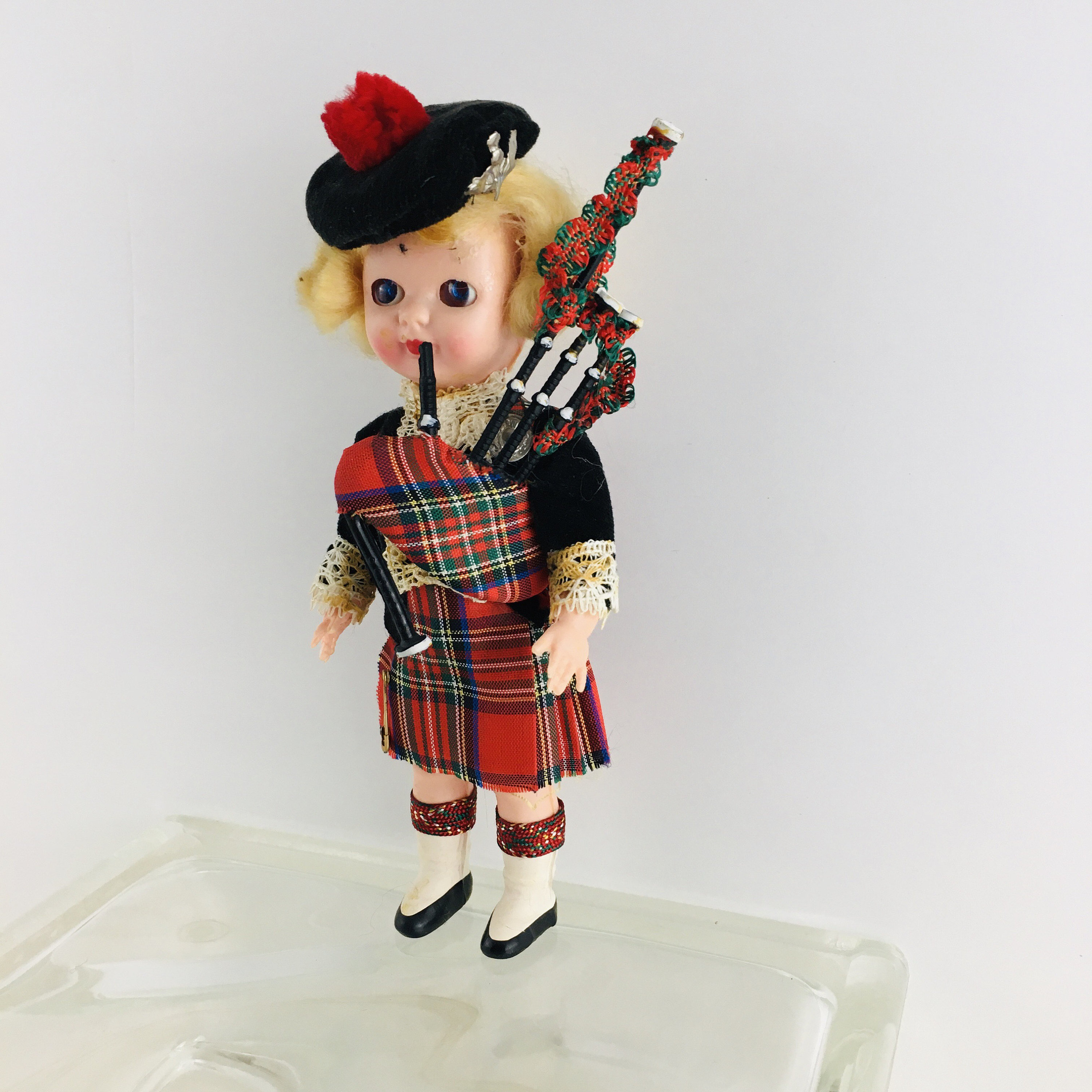 Scottish Souvenir Doll with Bagpipe Traditional Dressed Etsy